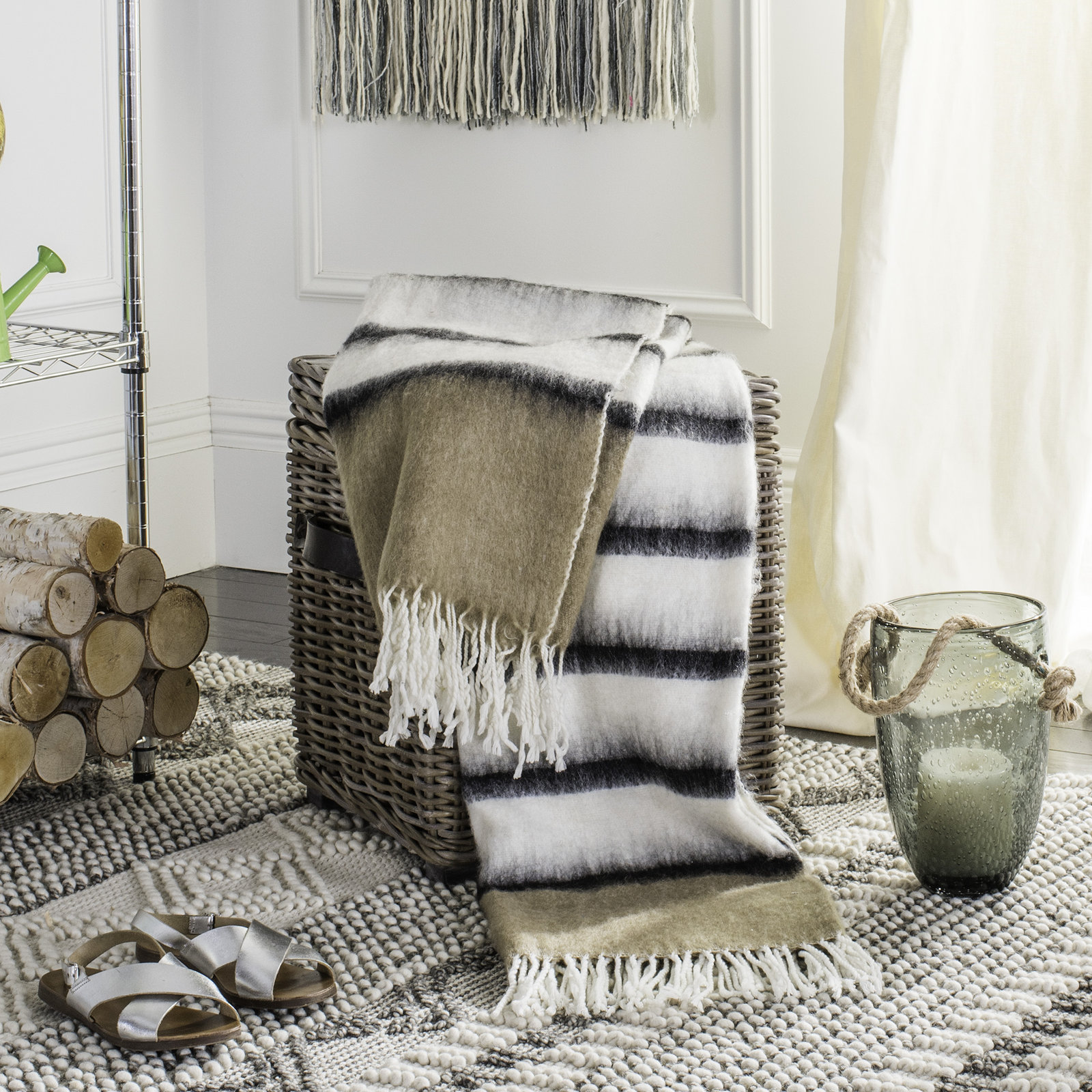 Kannon Handwoven Wool Throw Blanket