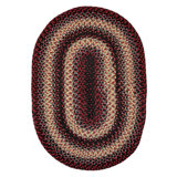 Kerney Braided Rug Washable Indoor/Outdoor Gray/Cream/Black/Red Rug