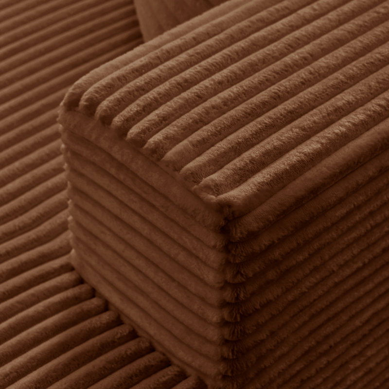 Canapé modulaire en velours côtelé Boneless, Brun
