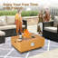 Table de foyer d'extérieur au propane 36 po - Chauffe-terrasse carré 50 000 BTU avec pare-vent, perles de verre et couvercle amovible