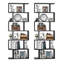 Ensemble de 6 bibliothèques ouvertes à 6 niveaux, unités de rangement modulaires modernes pour le salon, la chambre à coucher ou le bureau-2074306165