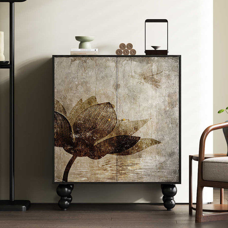 Armoire à chaussures en bois massif pour le rangement du salon