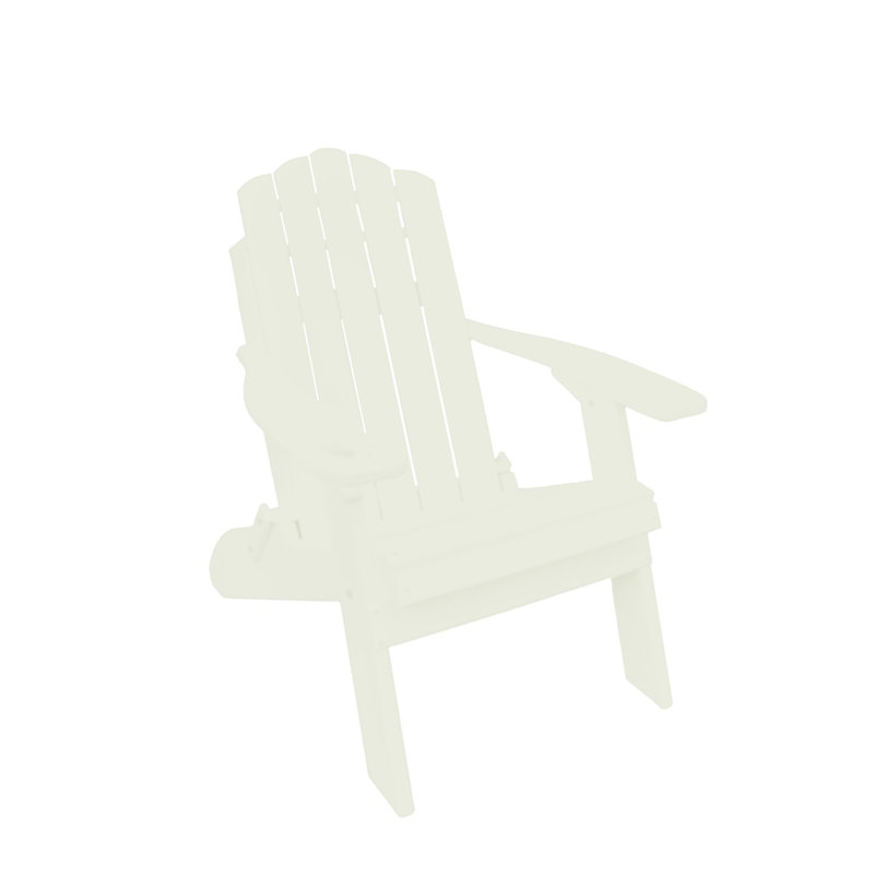 Berinda Foldable Outdoor Adirondack Chair, Bright White