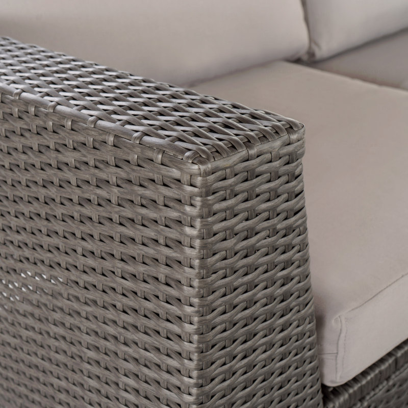 Patio Left Armchair Gry + Alu, Gray Cushion/Gray Frame