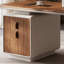 Bureau rectangulaire en bois manufacturé brun noisette-1453675540-1453675626