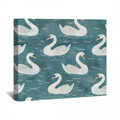 Swans Canvas Wrap - Animal Wall Decor