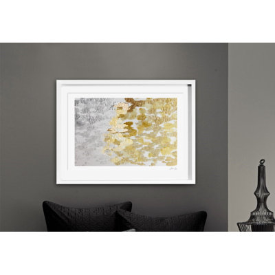 Abstract Gold Vs Platinum Paint Strokes Painting by The Oliver Gal Artist Co.