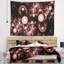 Tapisserie florale 3D surréelle brune-28497087