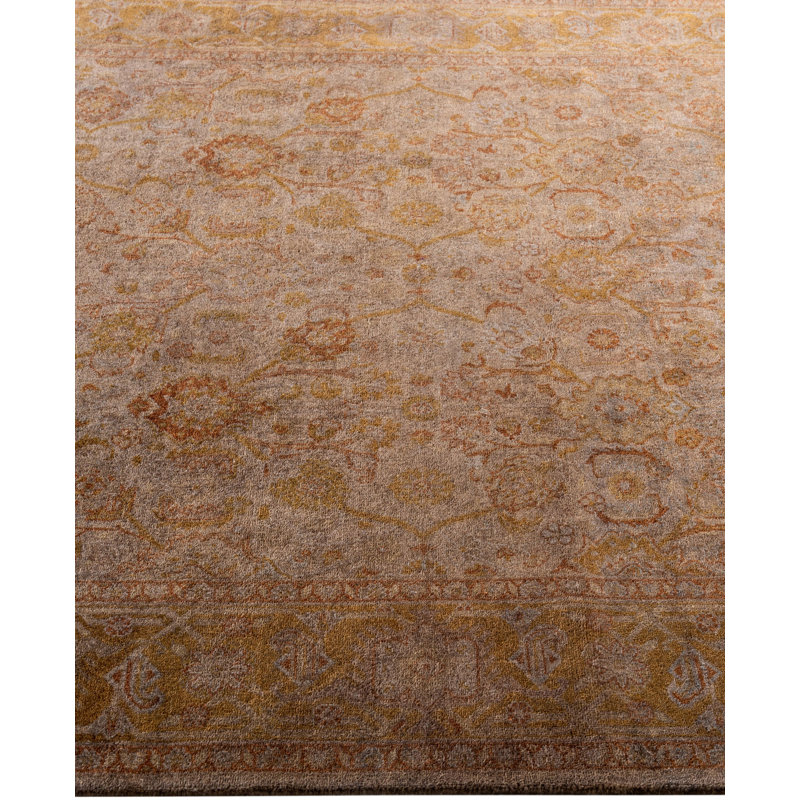 Overdyed One-of-a-Kind 4' 2" X 6' 1" Hand Knotted Area Rug