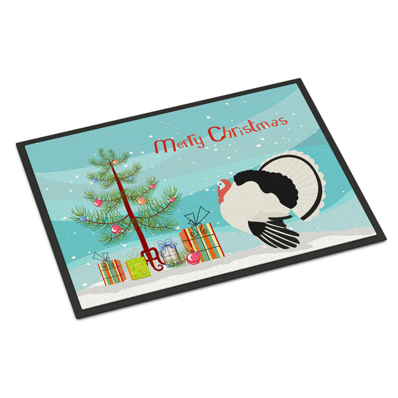 Claire Non-Slip Christmas Outdoor Doormat, Rectangle 1'6 x 2'3"