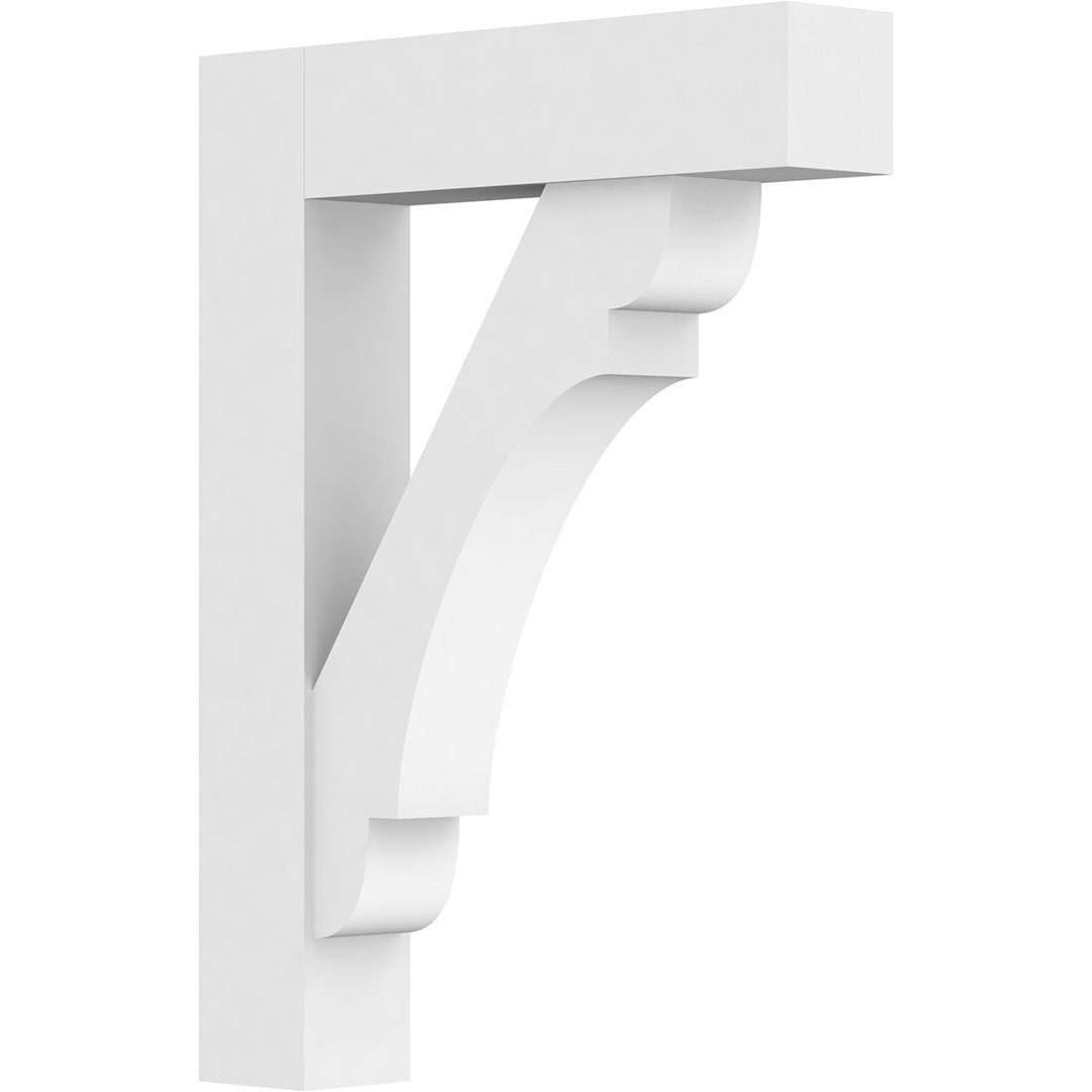 Standard Olympic Architectural Grade PVC Bracket with Block Ends Ekena Millwork 