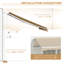 Auvent de patio beige 13 pi x 8 pi. Et eau - matériau, cadre en aluminium. Manivelle réglable facile à utiliser. Choix de fixation multi-surfaces. Auvent pare-soleil pour la chaleur. Installation polyvalente