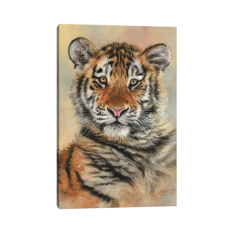 Tiger Cub Portrait by David Stribbling - Wrapped Canvas Gallery-Wrapped Canvas Giclée, 66.04 cm H x 45.72 cm W x 3.175 cm D