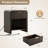 Fluted Nightstand With Charging Station, Modern Wood End Table With Drawers & Open Shelf, Curved Profile & Gold Handles, For Bedroom, Walnut (Set Of 2)-1946828112-1946828127