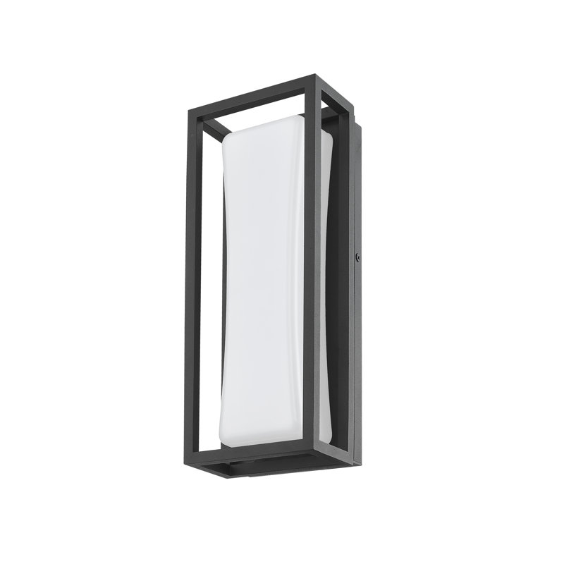 Plafonnier encastré d'extérieur 1 lumière DEL Havsa, H 12,5 po x l 5 po x P 3,75 po