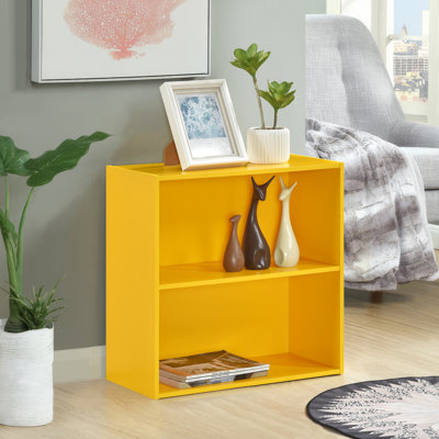 George Contemporary Laminated Wood 2-Tier Bookcase with Open Shelves, Versatile Storage for Books, Toys, Baskets, Decorative Accents, Compact Design f by Wrought Studio