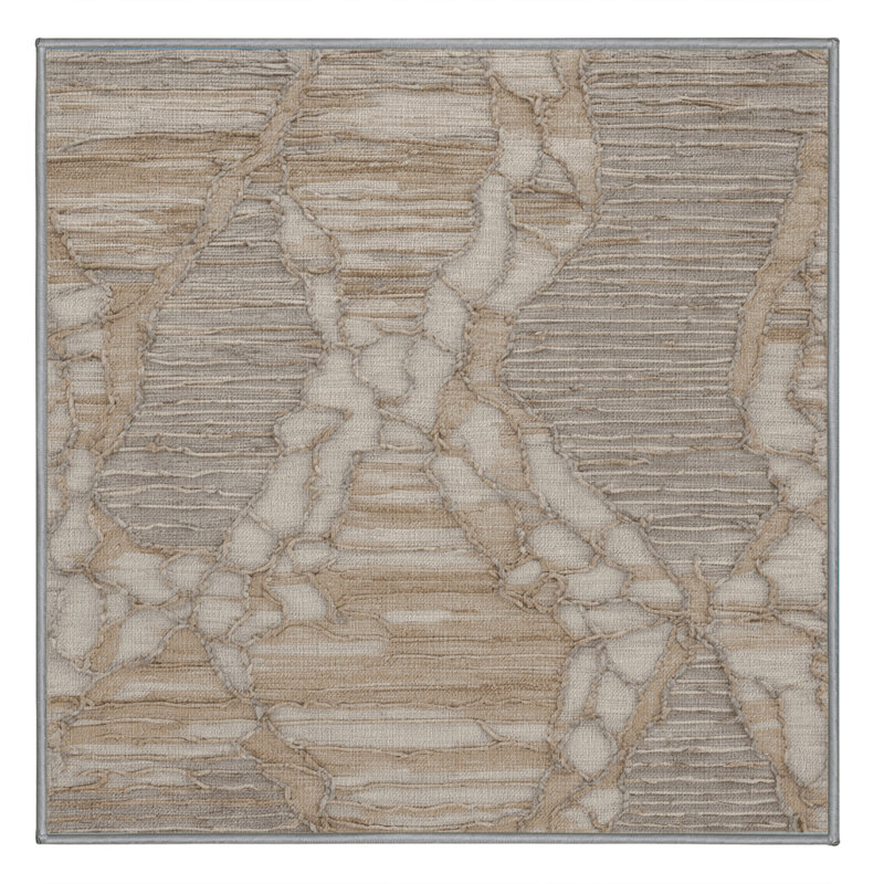 Tapis gris lavable à la machine, Carré 7 pi