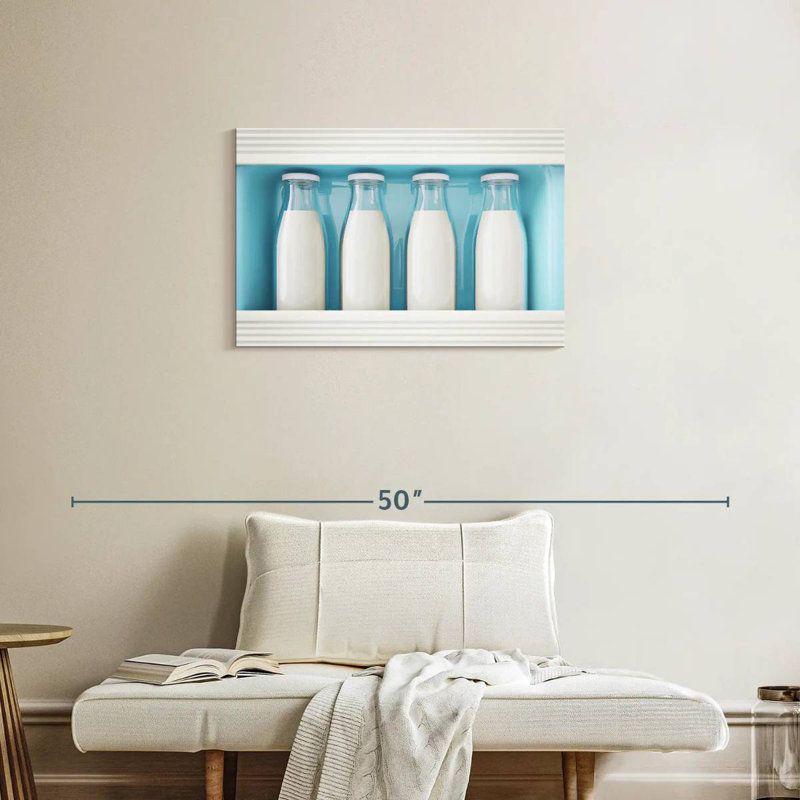 Yarlin Fridge Milk Bottles, 20" H x 30" W