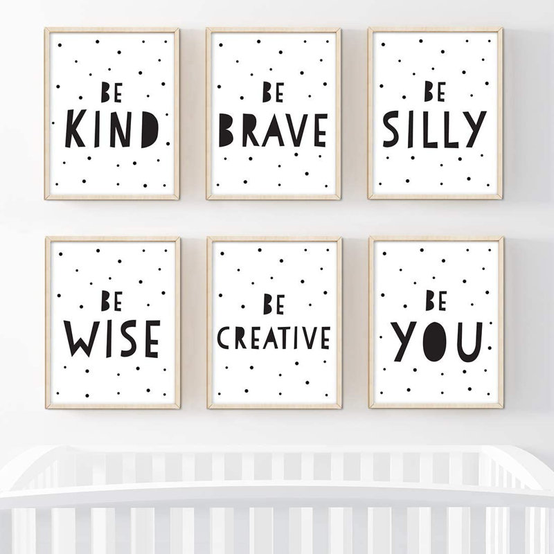 « be kind », ensemble de 6 pièces, impression sur papier Dedmond