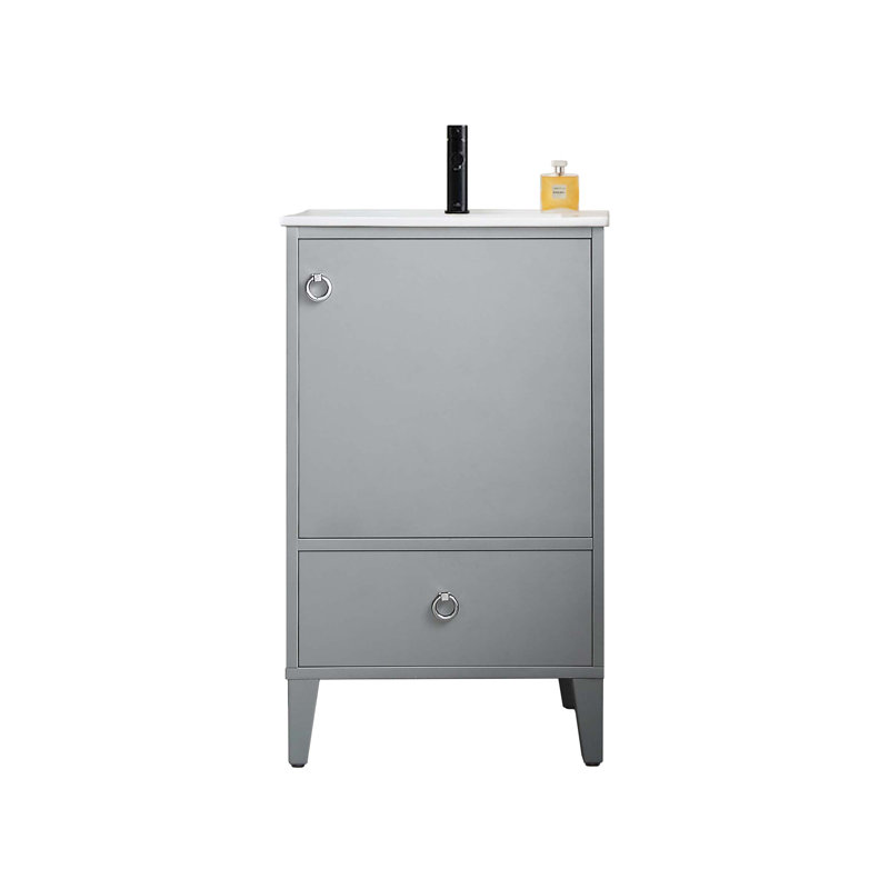 20'' Single Bathroom Vanity with Sink, Metal Grey