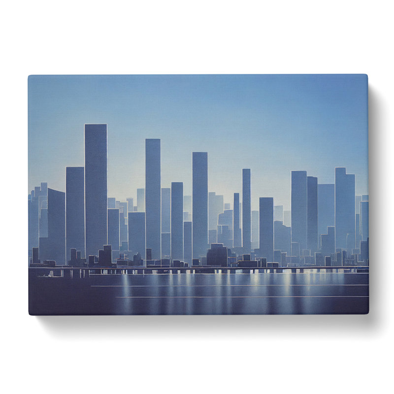 Amazing Skyscraper Skyline - Wrapped Canvas Print, 35cm H x 50cm W x 3cm D