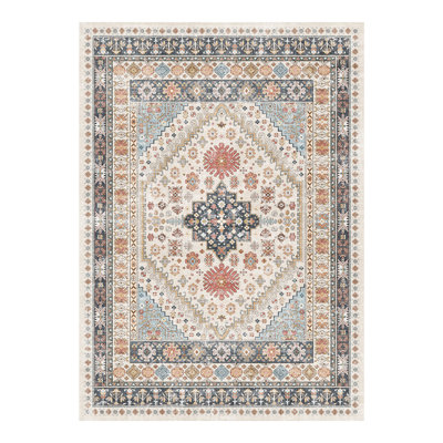 Malaika Machine-Washable Non-Slip Medallion Area Rug