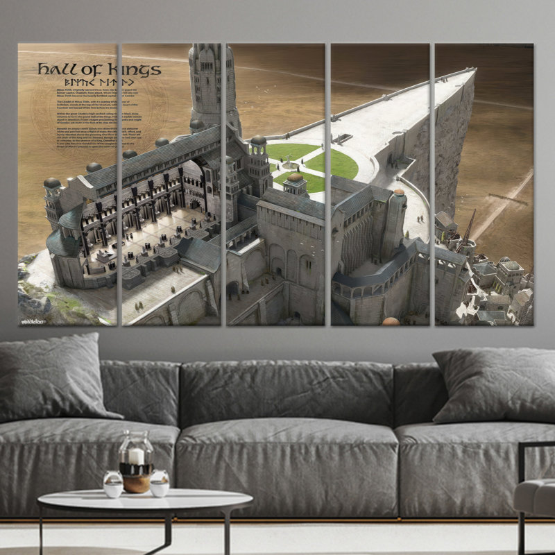 Reproduction d'art sur toile imprimée: décor de film de science-fiction, art mural moderne, toile tendue 5P
