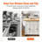 Kitchen Island Cart with Solid Wood Top & Multiple Storage Racks