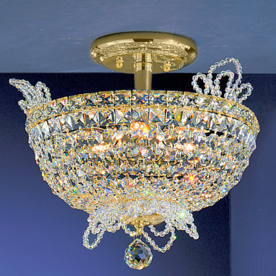 Plafonnier semi-encastré unique à 6 lumières de 14 po Griffis
