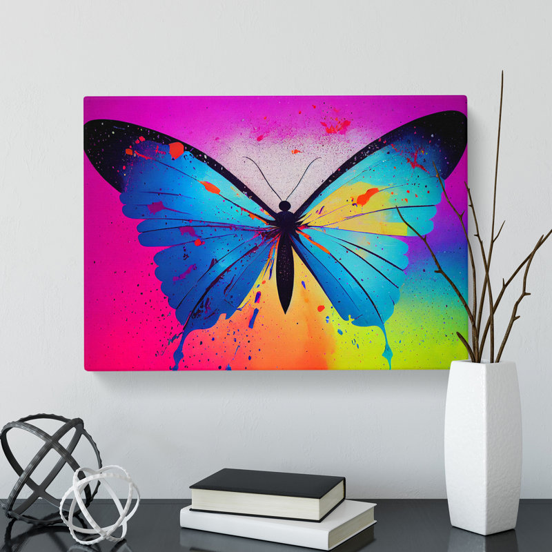 Butterfly Splash Vol.2 - Wrapped Canvas, 35cm H x 50cm W x 3cm D