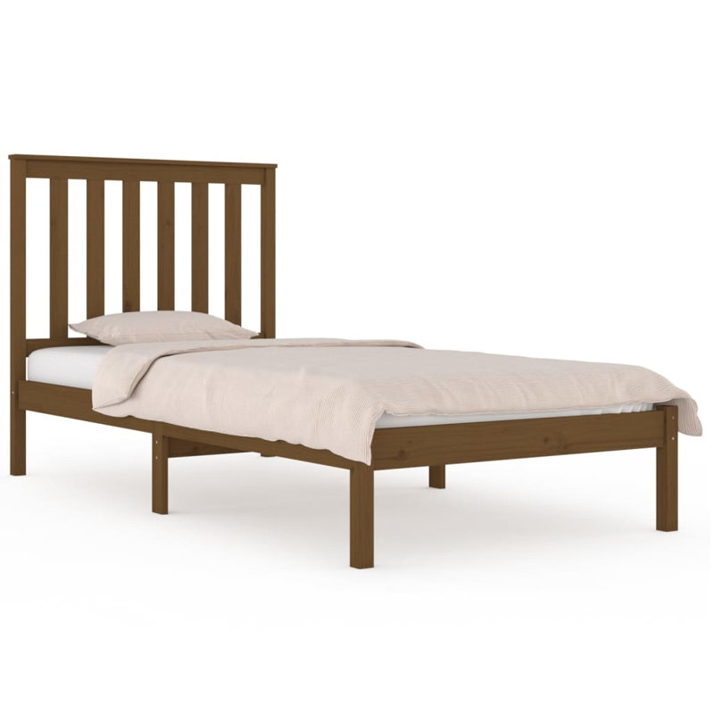 Bed Frame Solid Wood, natural, Small Single (2'6)