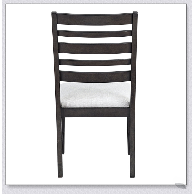 Ensemble de 2 chaises d'appoint de style classique avec finition espresso foncé et siège rembourré en bois, élégantes et confortables