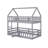 Twin Over Twin House Bunk Bed With Fence-779908318