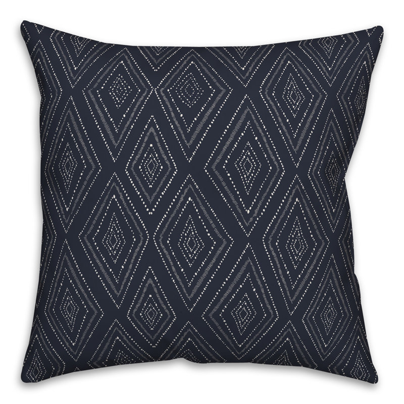 Geometric Throw Pillow, 18" x 18", Black
