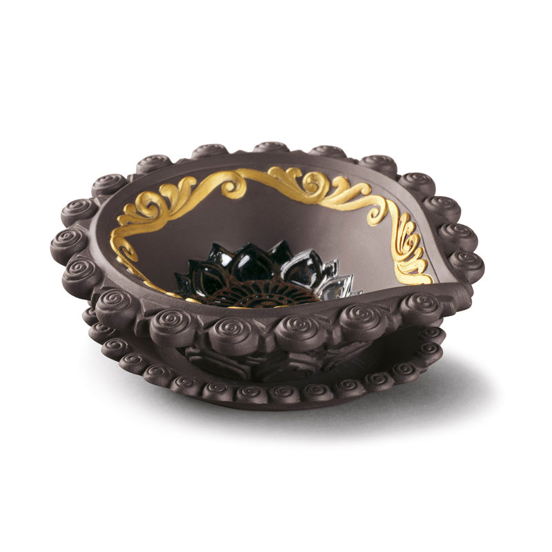 Lotus Round Diya Sculpture