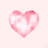 Margarida Blurry Heart Print on Wrapped Canvas-1543170932