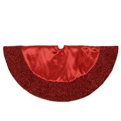 20" Mini Christmas Tree Skirt with Trim