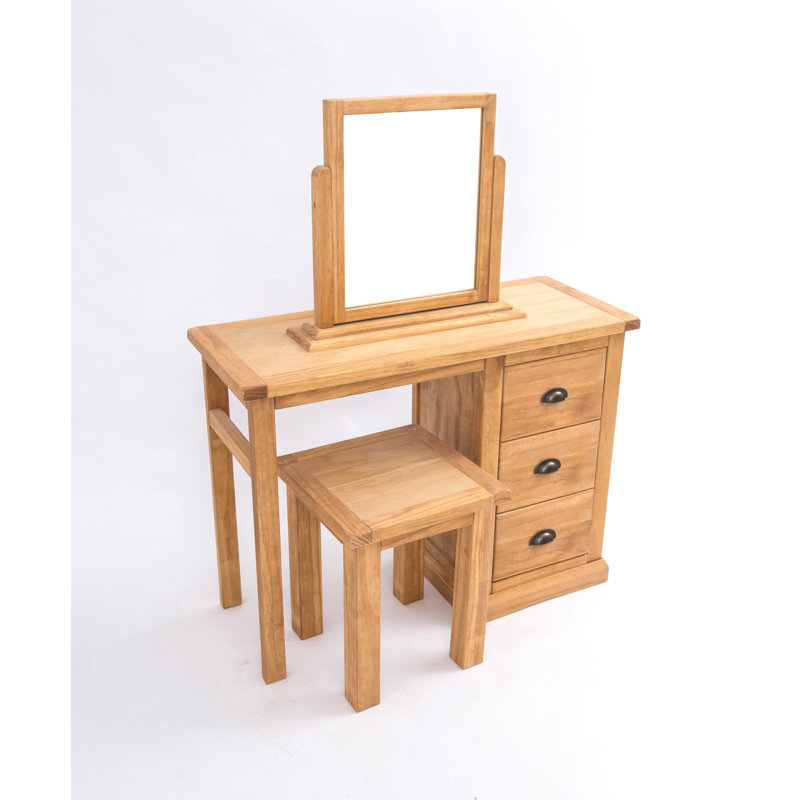 Sarkar Dressing Table with Mirror, Chamfered