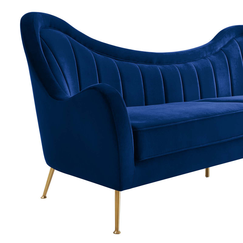 Canapé Cheshire, Velours bleu marine
