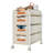 Closet Organizer And Storage 4 Layers, Fabric Clothes Drawer Storage Box, Stackable Rolling Storage Trolley With Wheels,(Beige)