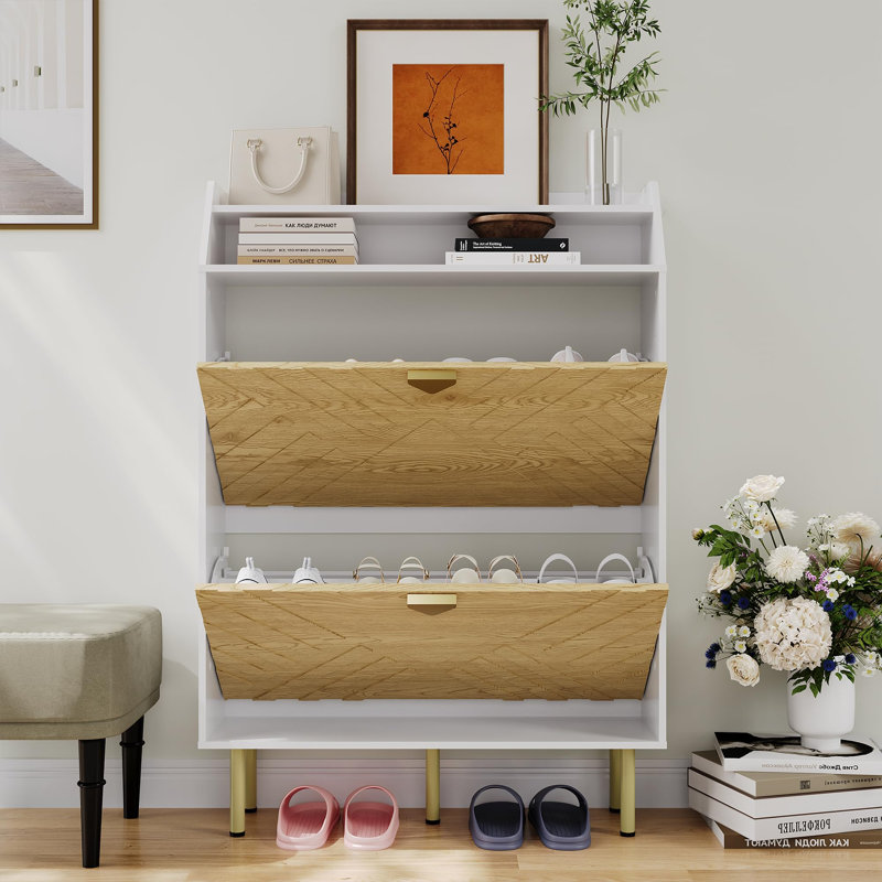 16 Pair Flip Down Shoe Storage