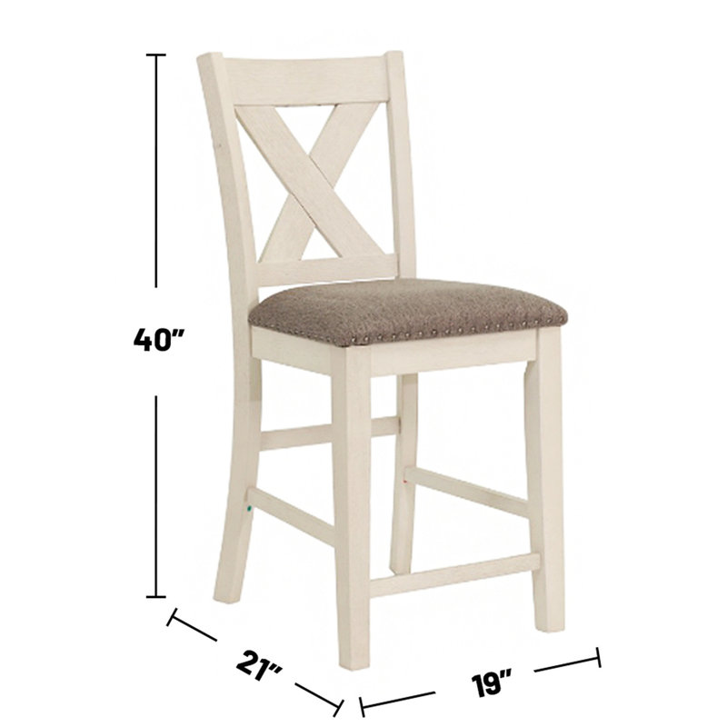 De 2 chaises à dossier - Mousse en bois d'hévéa blanc et gris et salle à manger rembourrée en polyfibre