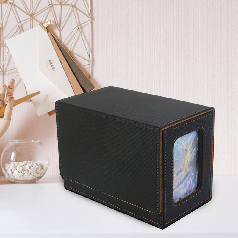 Large Capacity Card Storage Box Shockproof Scratch-Resistant Wide Mouth Design Easy Access Magnetic Closure Deck Box Card Holder