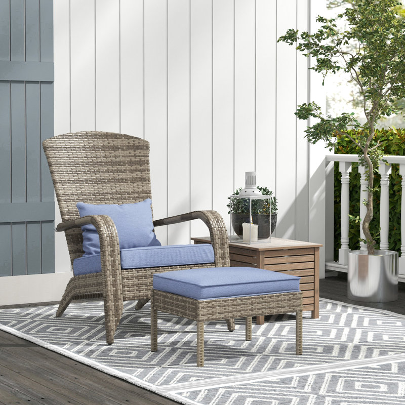 Patio Chair With , Construction - Outdoor In Gray. High-Back Style, , , For Garden, Deck, Backyard, Front Yard Poolside