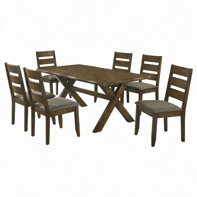 Ensemble de salle à manger 7 pièces 7 pièces, 7 pièces : table, 6 chaises