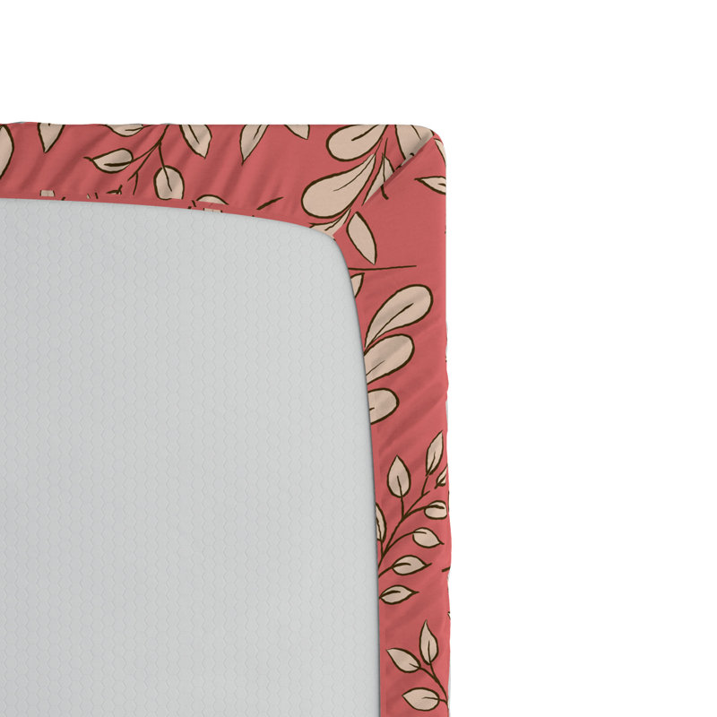 Microfiber Floral Fitted Sheet, Full Fitted Sheet