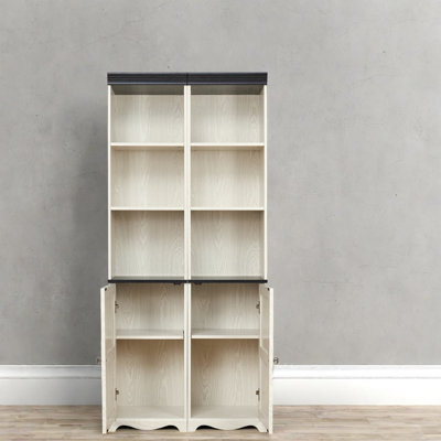 Bibliothèques avec rangement, armoire de ferme en bois aggloméré 70,86 po pour la maison