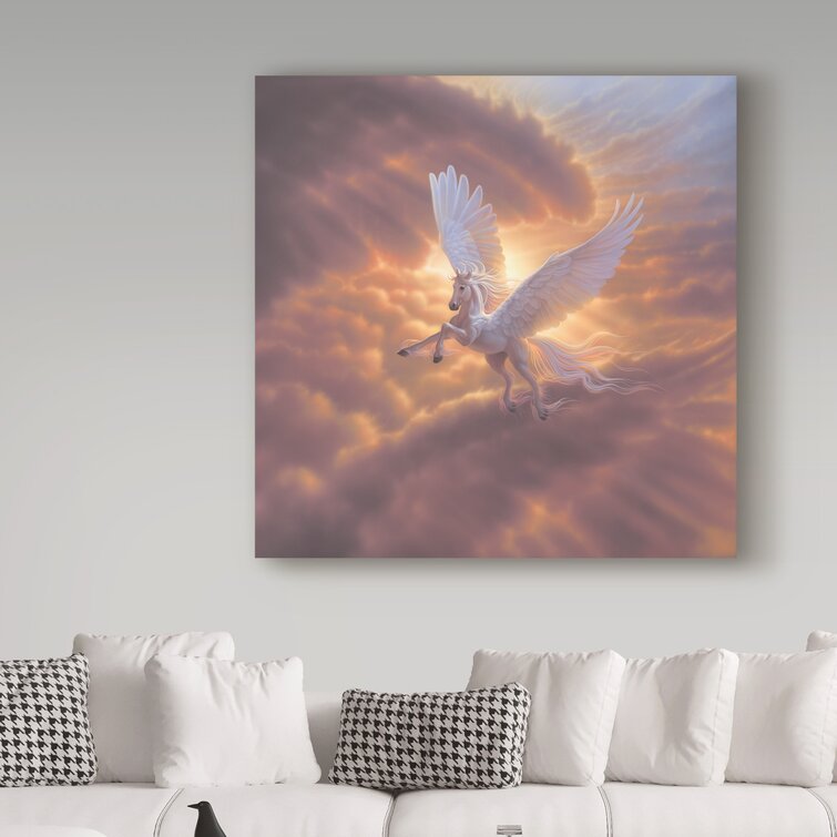 Kirk Reinert Pegasus Spirit of the Sky - Wrapped Canvas Graphic Art Print