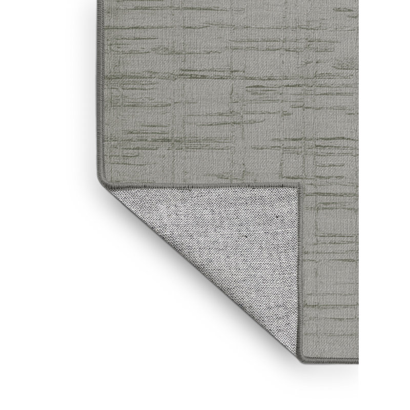Machine Washable Abstract Gray Area Rug, Rectangle 2' x 3'