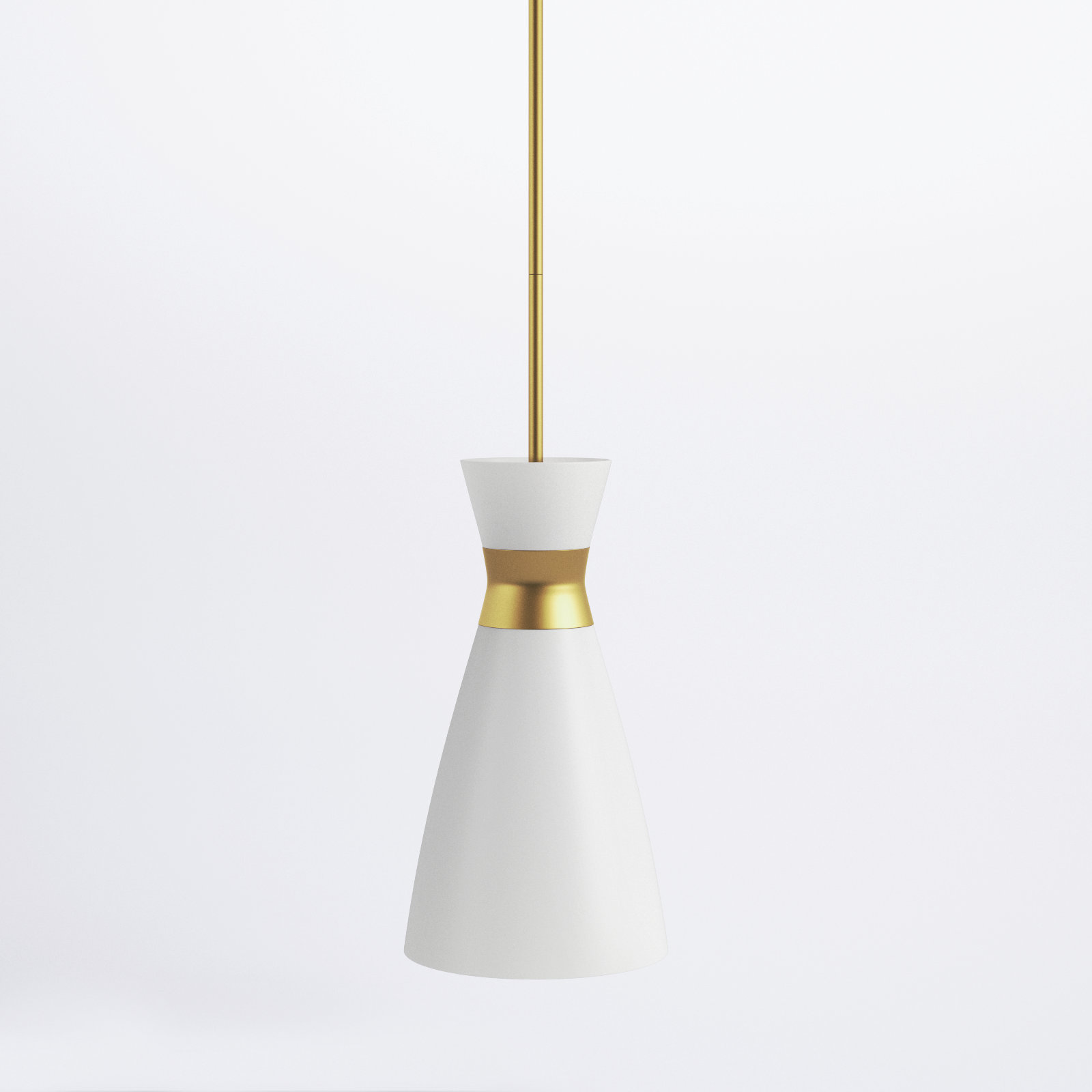 Agata Single Light Metal Steel Dimmable Pendant, Burnished Brass